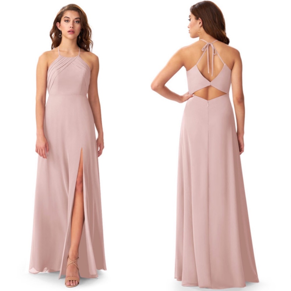 AZAZIE Cecile Bridesmaid Dress Chiffon Dusty Mauve Size A2